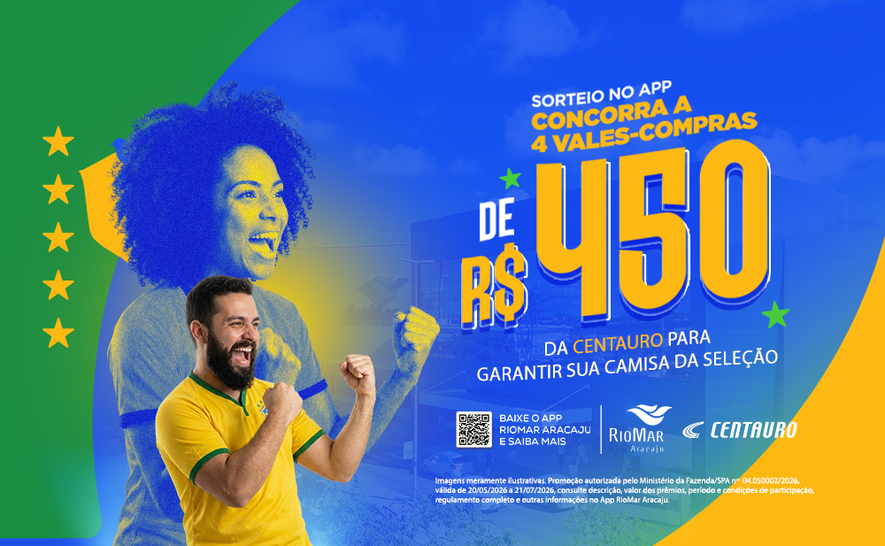 Sorteio no App: Concorra a 04 vales-compras de R$450 da Centauro